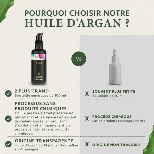 Thumbnail 5 de Satin Naturel Huile d’Argan Bio 100ml pour peau et cheveux