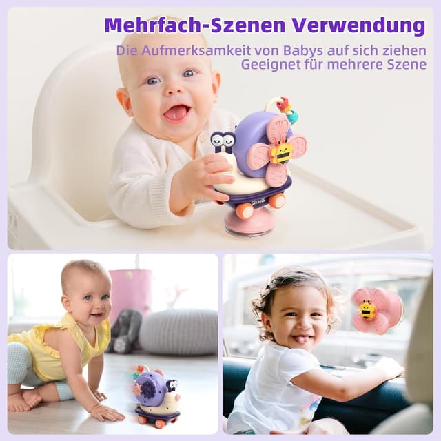 Detalle 2 de Loyzico Saugnapf Spielzeug fürs Hochstuhl