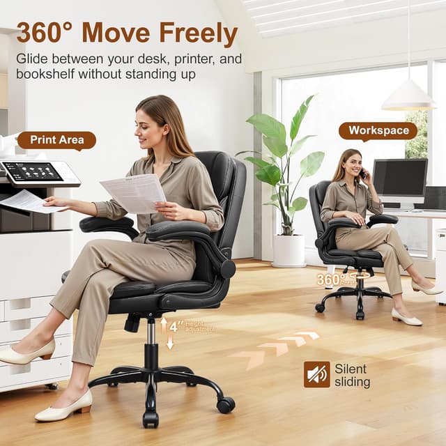 Thumbnail 3 de Heroset Leather Office Chair with Neckrest Pro