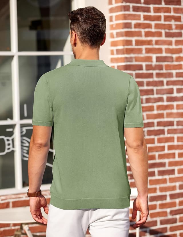 Detalle 2 de Polo en maille classique Coofandy Ztj00897366 en 100 % viscose pour homme