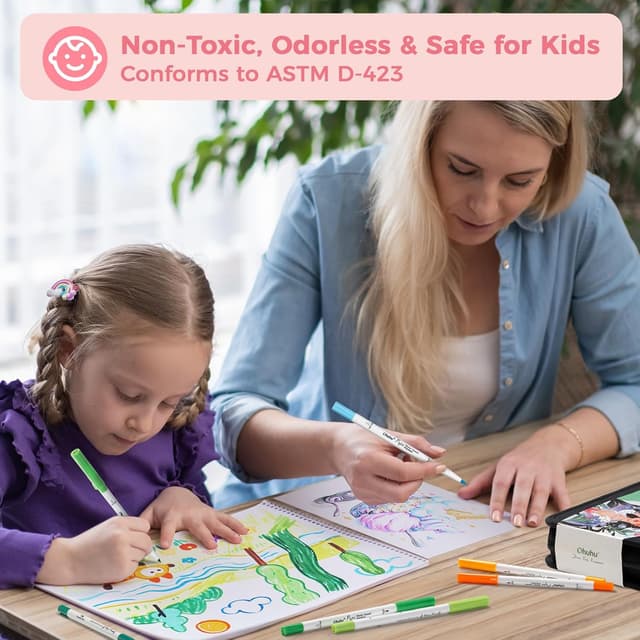 Thumbnail 2 de Ohuhu Pennarelli a base d’acqua 120 colori