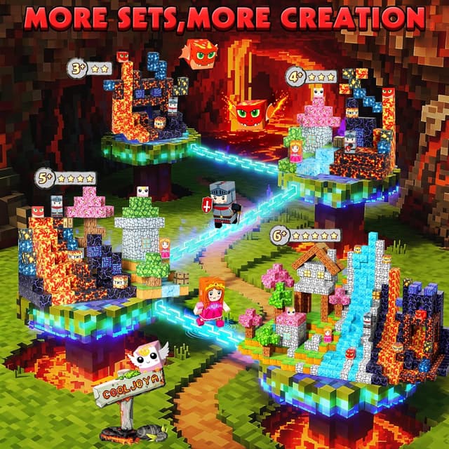 Detalle 1 de COOLJOYA Magnetische Bausteine 300 Teile