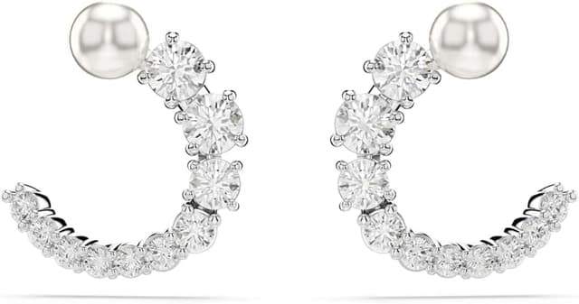 Imagen de Swarovski Matrix pendientes aro perla 1 talla blanca en OfertitasTOP