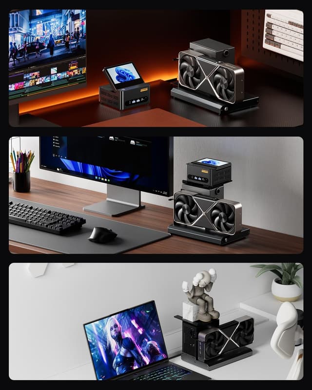 Thumbnail 6 de AOOSTAR EG01 eGPU-Dockstation mit OCuLink (PCIe 4.0 x4, bis zu 350 W) für Mini-PCs, Laptops und externe Grafikkarten