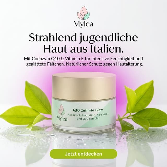 Detalle de Mylea Q10 Crema Viso Antirughe Nutriente 50 ml con Coenzima Q10, Acido Ialuronico e Aloe Vera