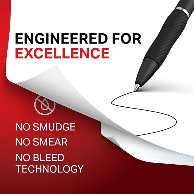 Detalle de Sharpie S-Gel Gel Pens (Pearl White Body) — Black Ink, Medium Point 0.7mm, 12 Count