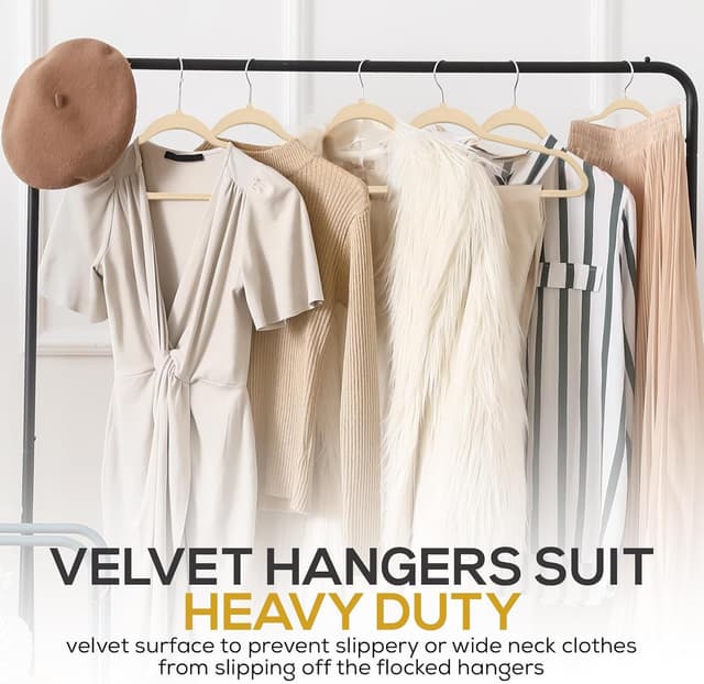 Thumbnail 6 de Techzoo Velvet Hangers 50-Pack — Ultra Thin Closet