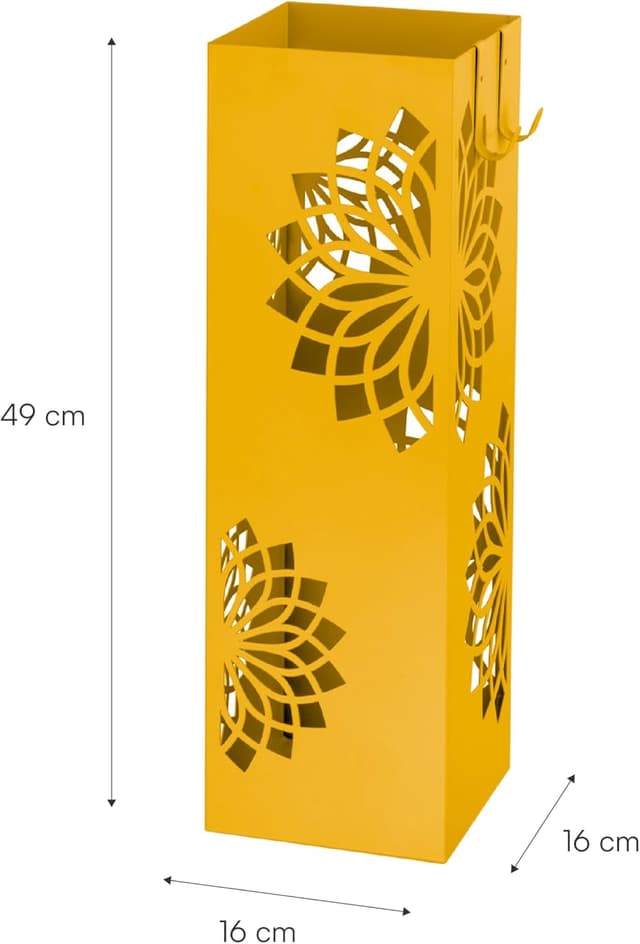 Detalle de Baroni Home Portaombrelli Giallo 16x16x49 cm 🪄