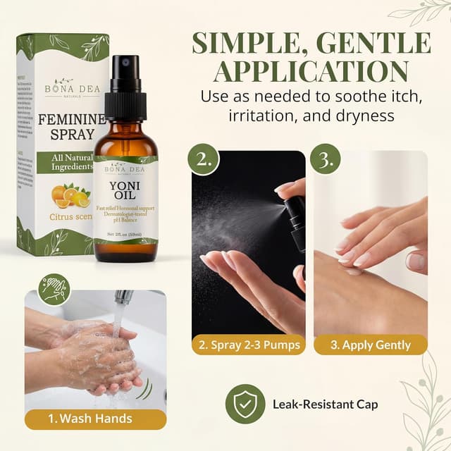 Detalle 2 de Bona Dea Naturals Intimspray für Frauen (59 ml) – milde Pflege bei Scheidentrockenheit