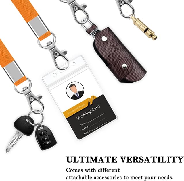 Detalle 1 de Schlüsselband für Ausweise 100 Stück orange