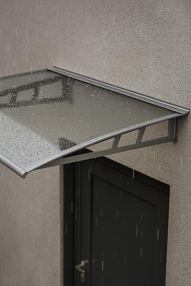 Detalle 2 de Pensilina in alluminio Sun Linea Garden Friend King Collection P1327015, grigio, profondità 100 cm