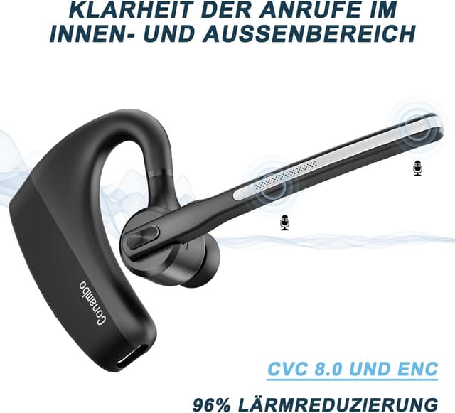 Detalle de Conambo Bluetooth Headset V5.2 – kabellose Ohrhörer, 750 mAh Ladeetui