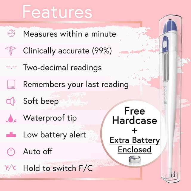 Thumbnail 2 de iProven Digital Basal Thermometer 0.01°C