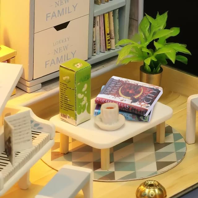 Detalle 2 de DIYDEC 300-Piece Miniature Dollhouse Books (1.5x2 cm) for DIY Crafts, Shelf Filler Decor