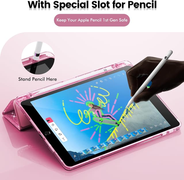 Detalle de INFILAND iPad case 10.2 inch glitter