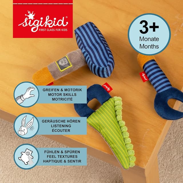 Detalle 2 de Set de 3 hochets Bébé Garçon 16 cm