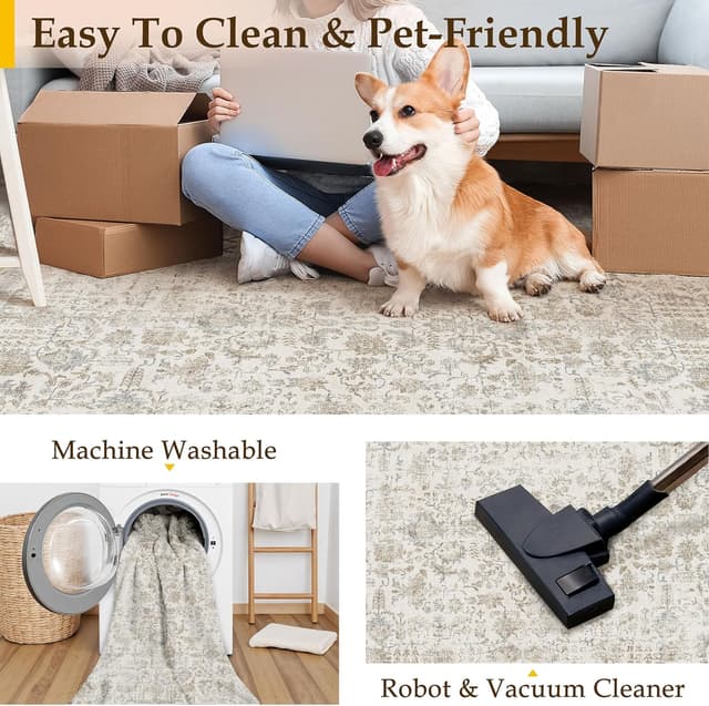 Thumbnail 6 de HUGEAR vintage rug 200x300cm for high traffic