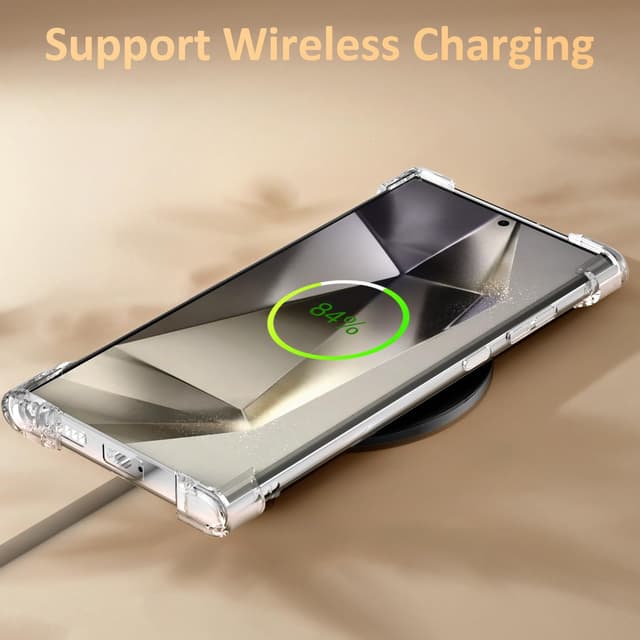 Thumbnail 6 de CAROKI Clear Case for Samsung Galaxy S24 Ultra (6.8") – Black Star clear TPU bumper phone case