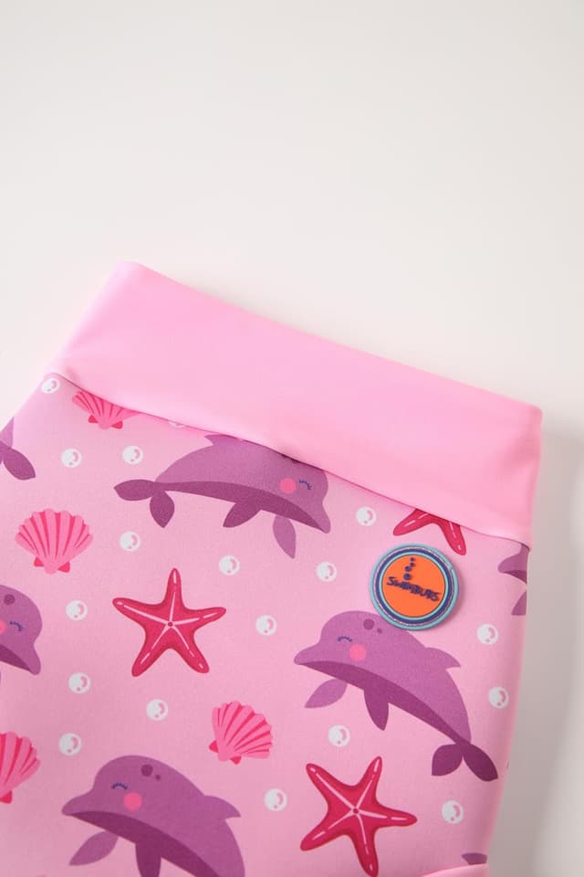 Detalle de Swimbubs Reusable Swim Nappy (6-12 Months) – Pink Dolphin leak-proof swimwear for baby swim lessons
