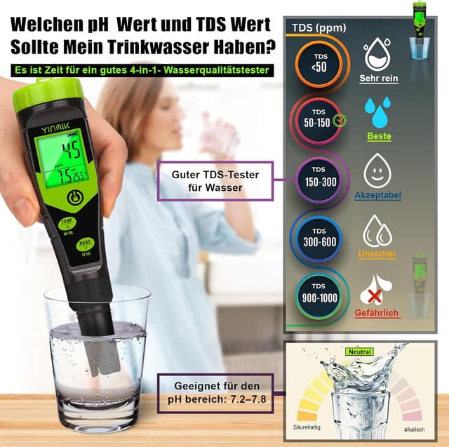 Detalle 2 de YINMIK pH EC Messgerät 4-in-1