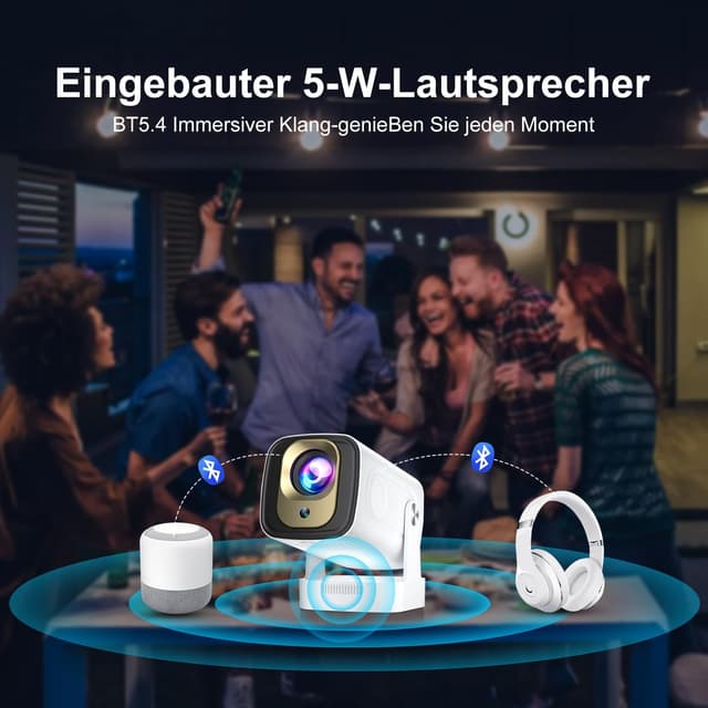 Detalle 2 de Salange Mini Beamer 8K Unterstützung 1080P