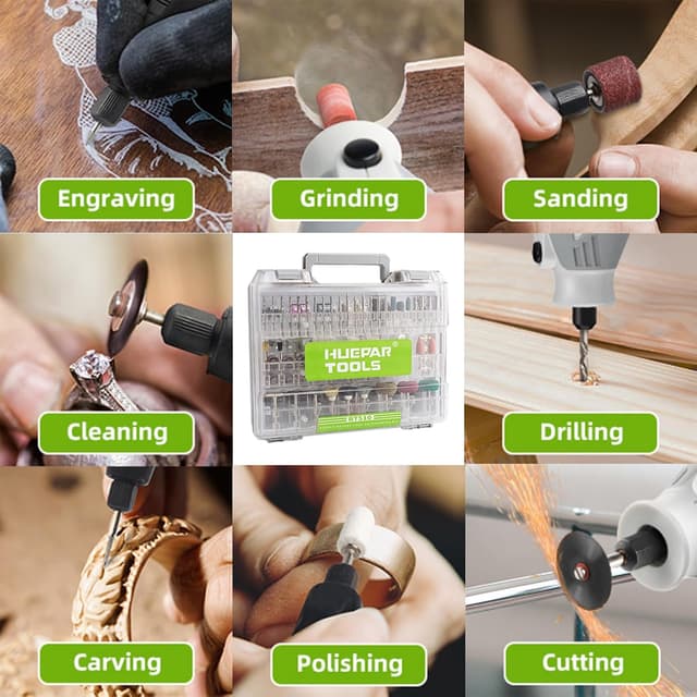 Thumbnail 4 de Huepar Tools Coffret 510 pièces pour outils rotatifs