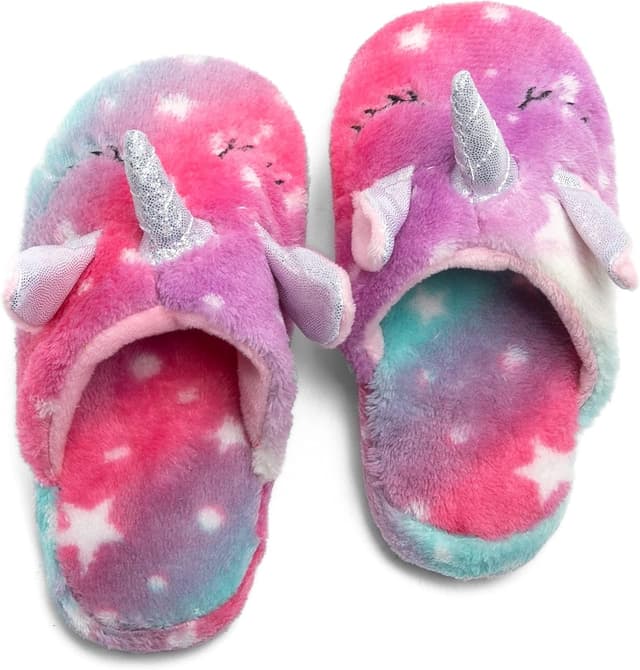 Detalle 2 de Piefry peignoir doux fille à capuche licorne (avec pantoufles) 4 pièces