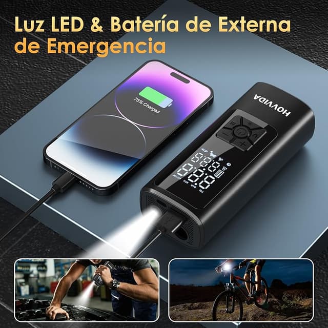 Thumbnail 5 de HOVVIDA Compresor de aire portátil 150 PSI