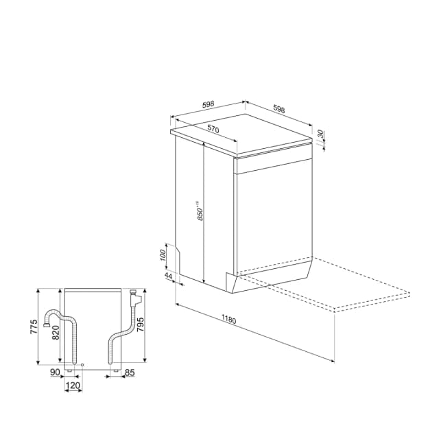 Detalle 2 de Smeg LSIA127 lavadora secadora 7 kg