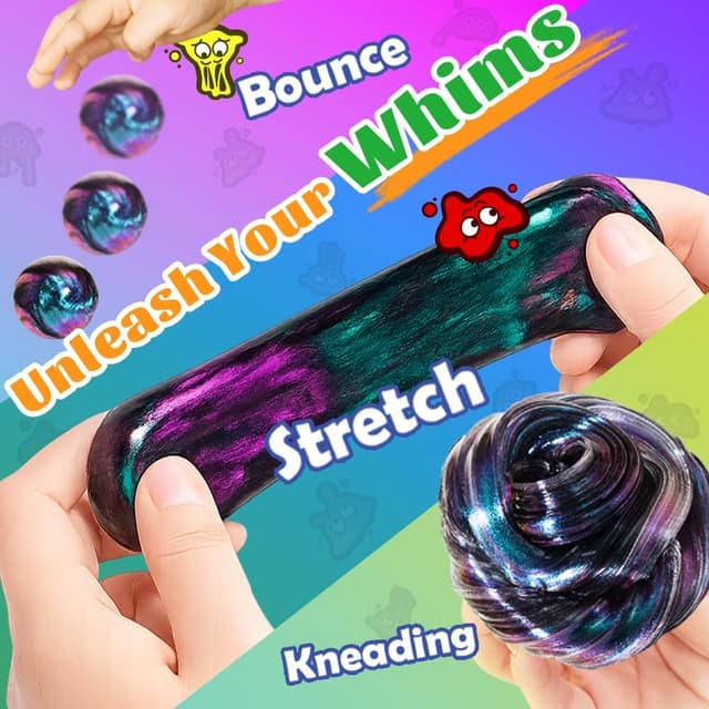 Detalle 2 de WATERELF Galaxy Putty Slime 3.2 oz sensory toy