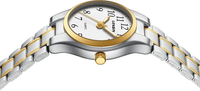 Thumbnail 4 de LENQIN Damenuhr Edelstahl klassisch analog