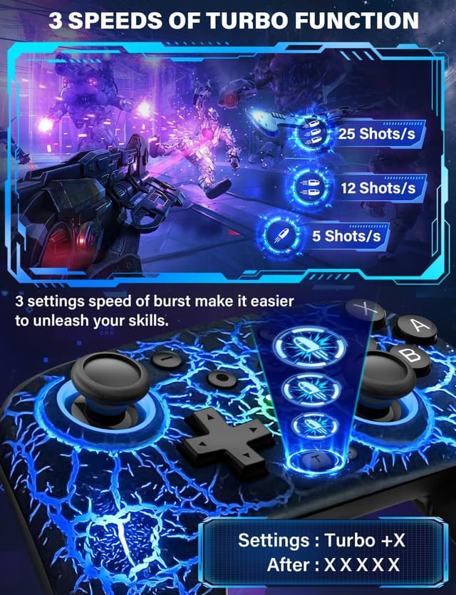 Detalle 2 de ZRZLMVP Switch controller 1000mAh wireless