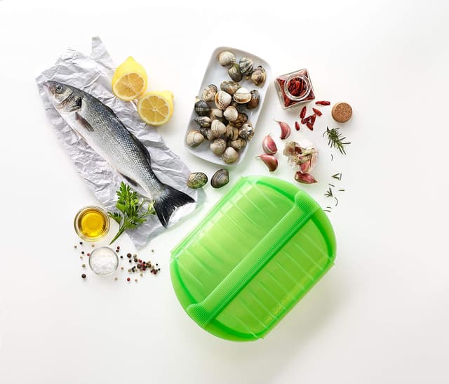 Detalle 2 de Lékué Estuche de vapor con bandeja 1400 ml para 3-4 personas 🥗