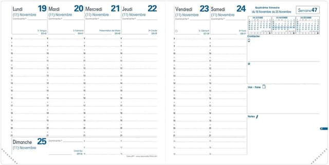 Detalle de Agenda 2026 Quo Vadis Exécutif – Semainier planning français (rouge, 13 mois, 16x16 cm)