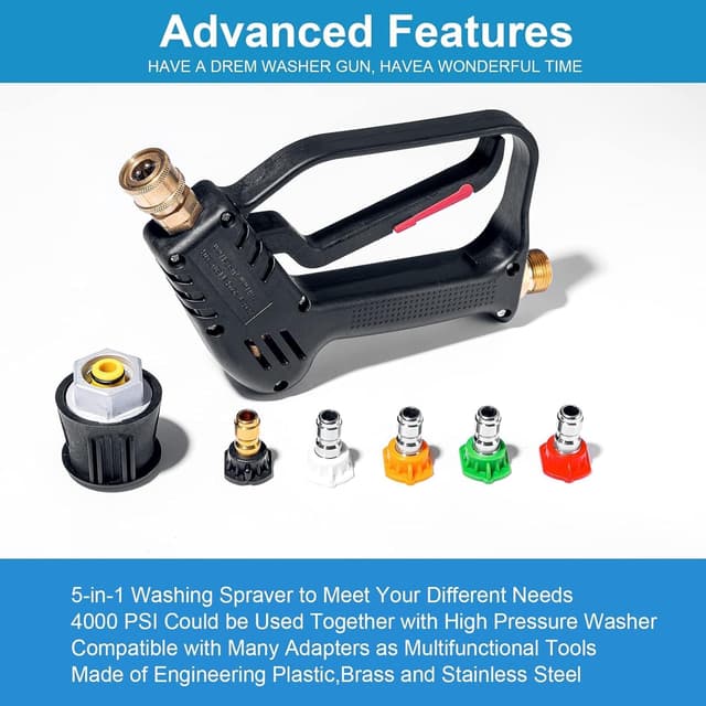 Detalle 2 de YUET High Pressure Washer Gun Handle 4350 PSI