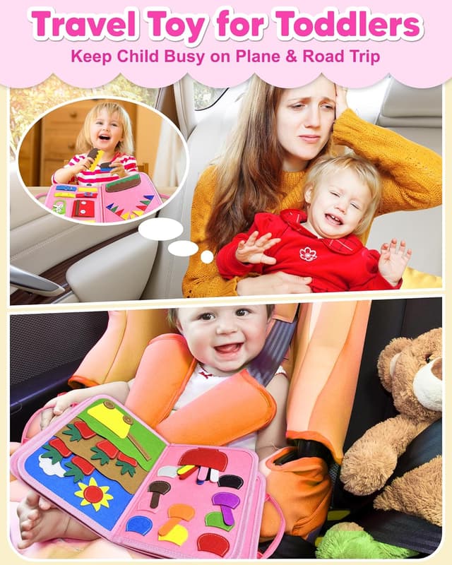 Detalle 2 de Exorany Busy Board 8-Page Montessori