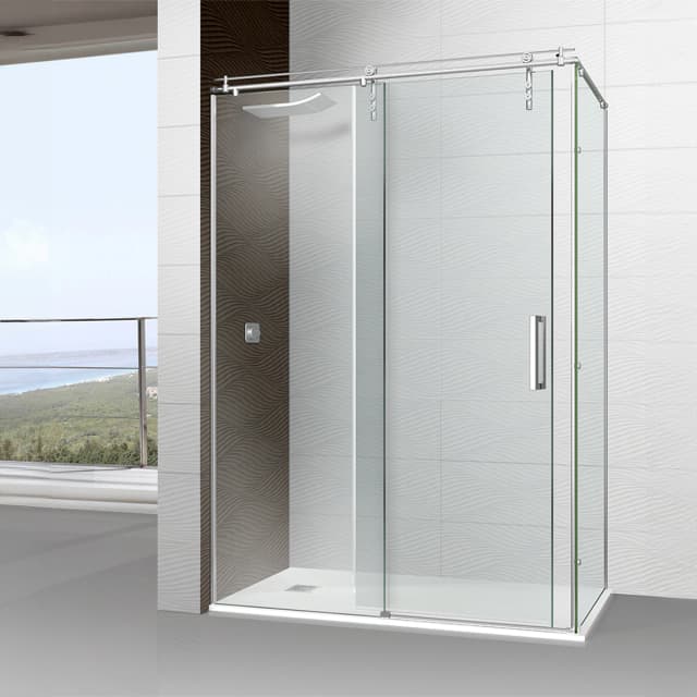 Imagen de Ibermampara Rotterdam Mampara 8 mm 195 cm vidrio transparencia en OfertitasTOP