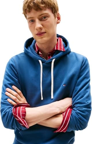 Detalle de Tommy Hilfiger Hoodie Seasonal Fleece azul Aegean Sea L