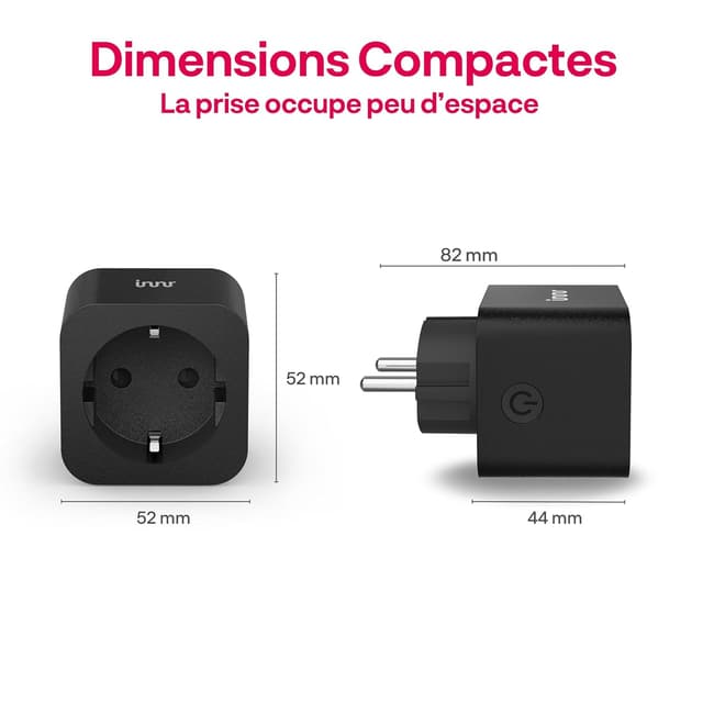 Thumbnail 6 de Innr Prise Connectée Zigbee (2 pièces) : répéteur Zigbee, contrôle de l’énergie et commande avec Hue*, Home Assistant et SmartThings