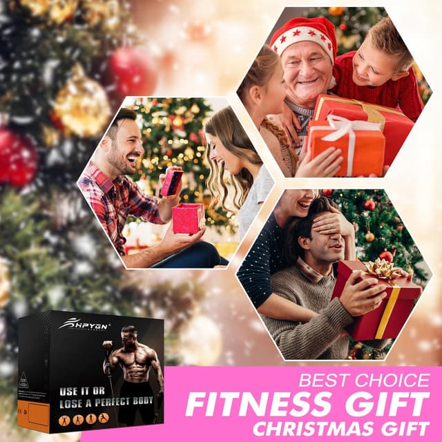 Detalle de HPYGN Resistance Bands with Handles (Door Anchor & Ankle Straps) for Heavy Training, PT, Yoga & Home Workouts