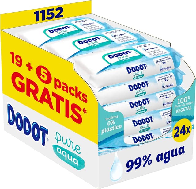 Imagen de Dodot Toallitas Pure Aqua para Bebé - 1152 Toallitas 💧 en OfertitasTOP