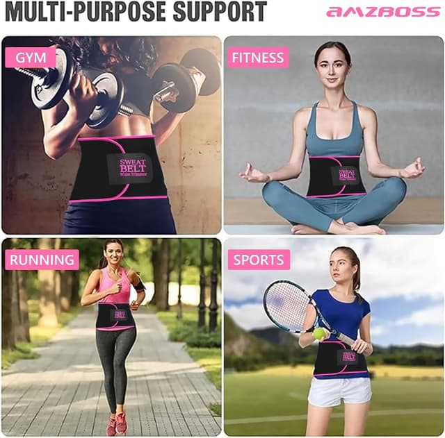 Detalle de AMZBOSS Women’s Waist Trainer (Neoprene Sweat Belt) for Lower Belly Fat & Core Support