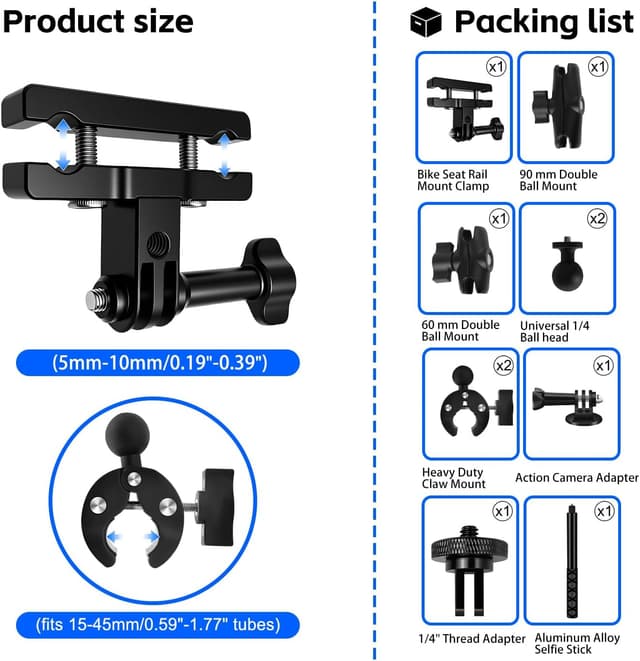 Thumbnail 6 de Insta360 X5 Bike Tail Mount Kit 47" selfie pole
