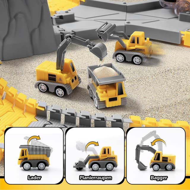 Thumbnail 4 de Autorennbahn 264 Teile DIY Rennbahn für Kinder