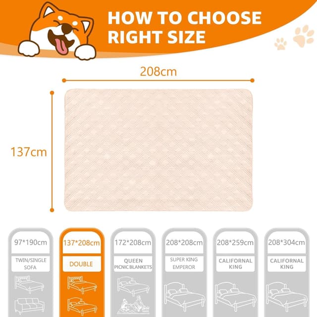 Thumbnail 5 de Waterproof Dog Bed Cover for Couch Protection 137x208cm Grey ๐