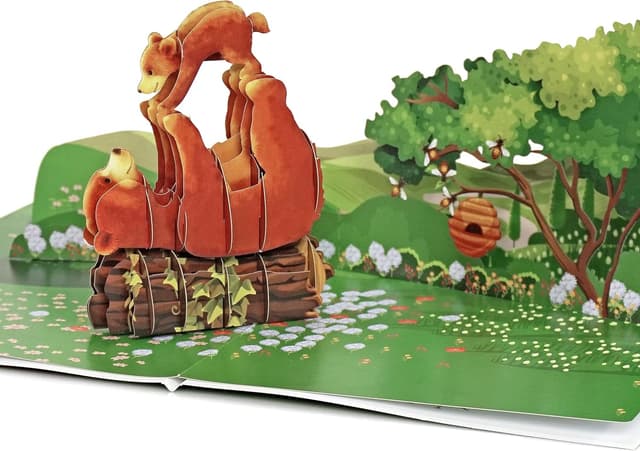 Detalle de CUTPOPUP Bear 3D pop-up card – Happy Father’s Day & birthday card for men (Bear) US8-SD187UK