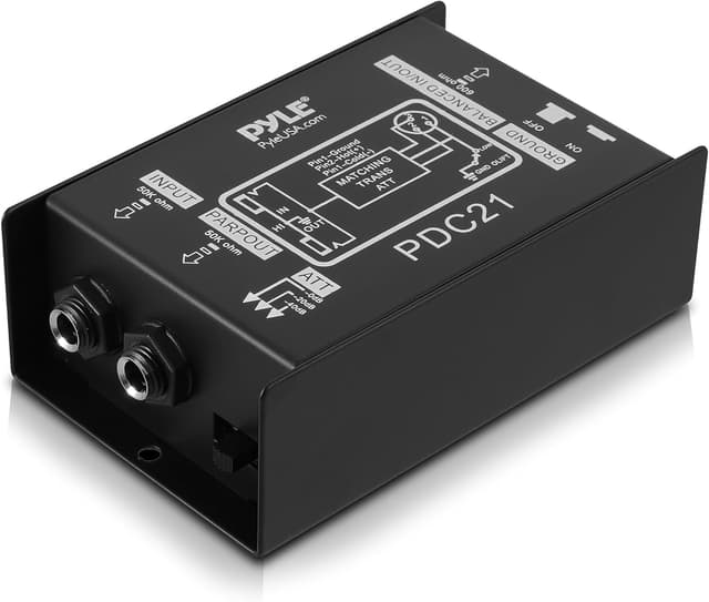 Imagen de Pyle caja DI pasiva para guitarra y bajo 1/4 en OfertitasTOP