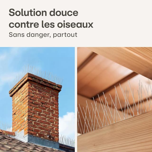 Detalle 2 de Praknu Pic anti pigeons INOX 3 m