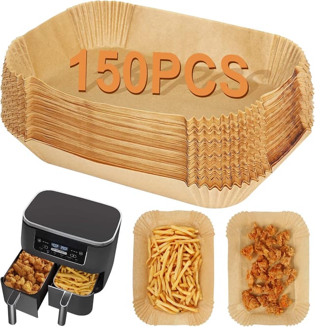 Detalle de BYKITCHEN 150 Pcs Air Fryer Liners for Ninja Dual ⌛