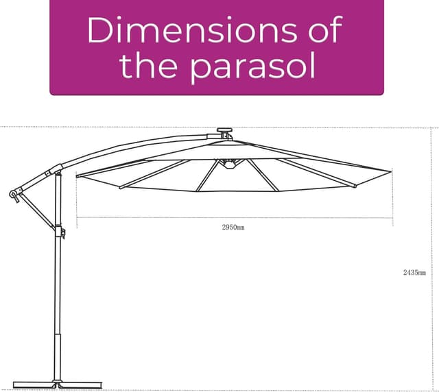 Detalle de Garden cantilever parasol Neo 3M